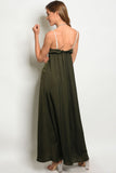 Olive Crochet Bust Maxi Dress- Back View