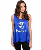 Royal Blue Graphic Top