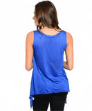 Royal Blue Graphic Top- Back View
