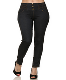 Navy High Waist Jeggings